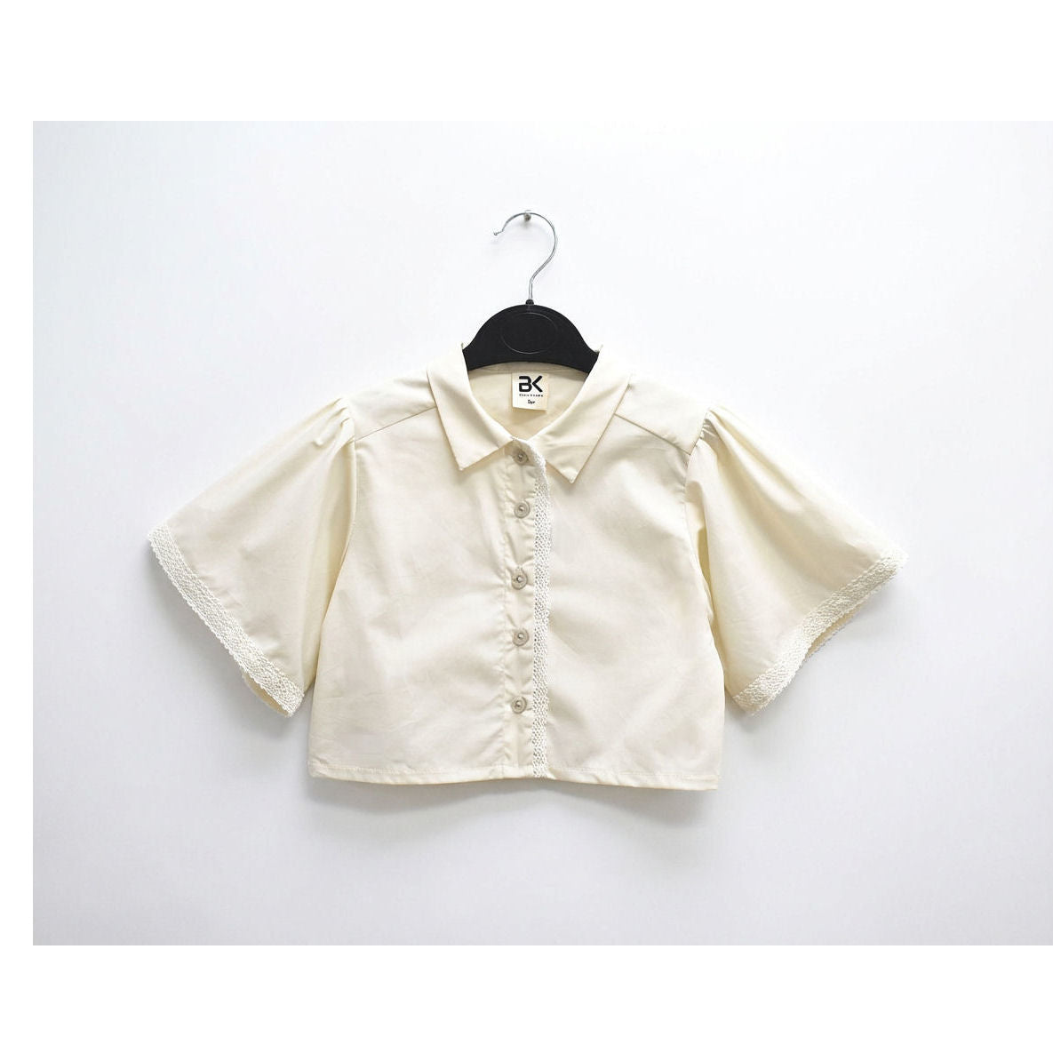 Buckingham Vanilla Crop Blouse