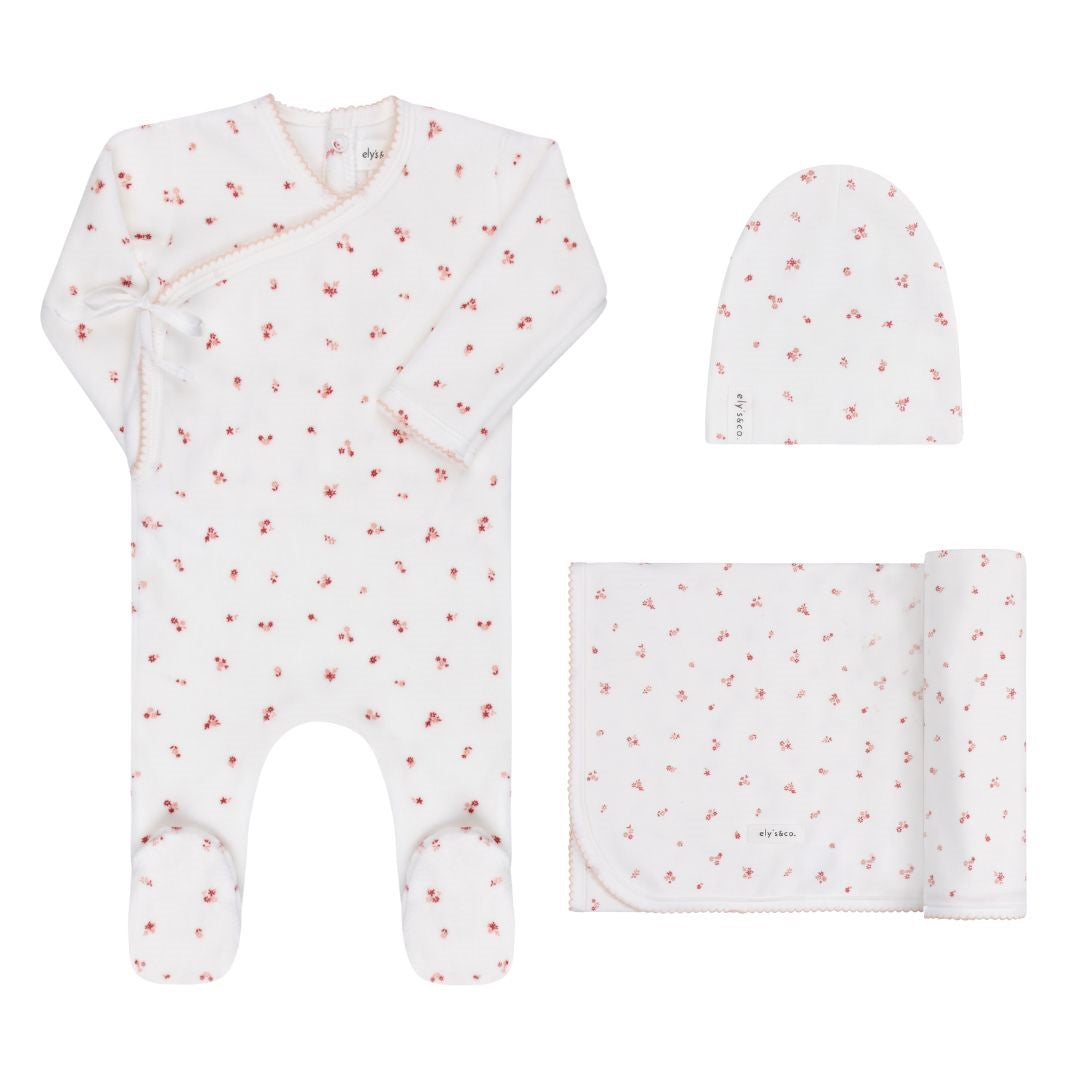 Ely's & Co Velour Cluster Flower 3pc Set
