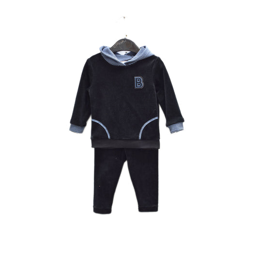Buckingham Velour Logo Boy Set