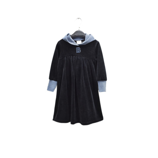 Buckingham Velour Logo Dress