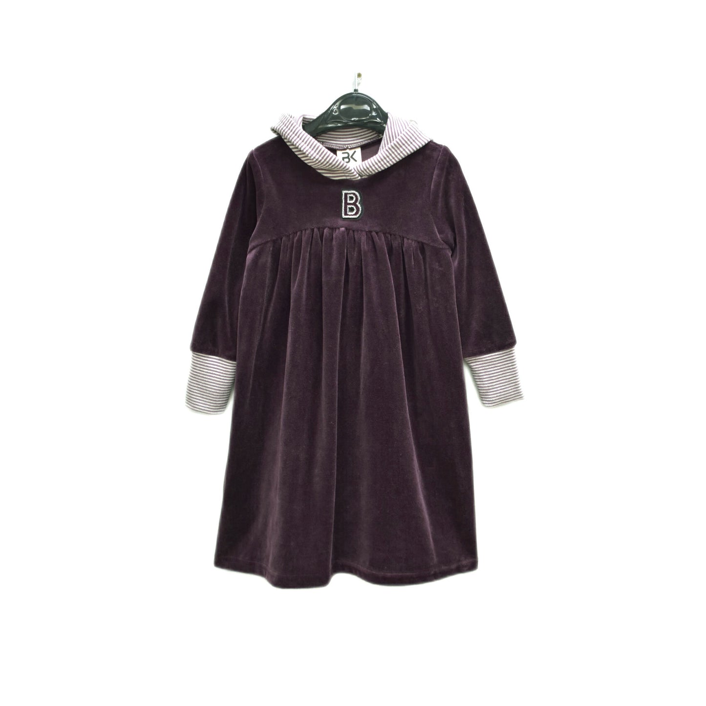 Buckingham Velour Logo Dress