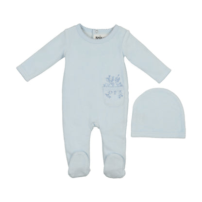 Maniere Velour Pocket Boys Footie
