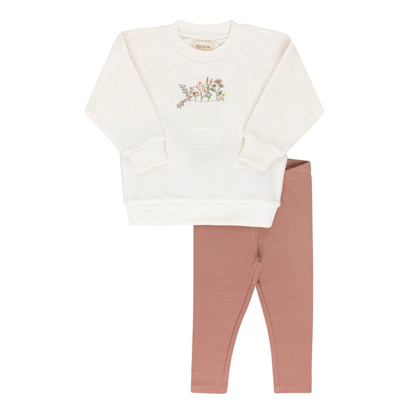 Ely's & Co Velour Pocket Full of Flowers Set