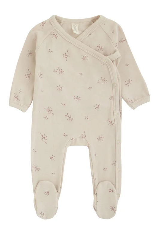 Daisy Warm Winter Floral Kimono Footie