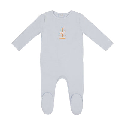 Mini Label Boy Water Print Carousel Footie