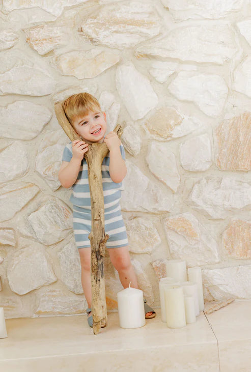Loom Wave Stripe Knit Set