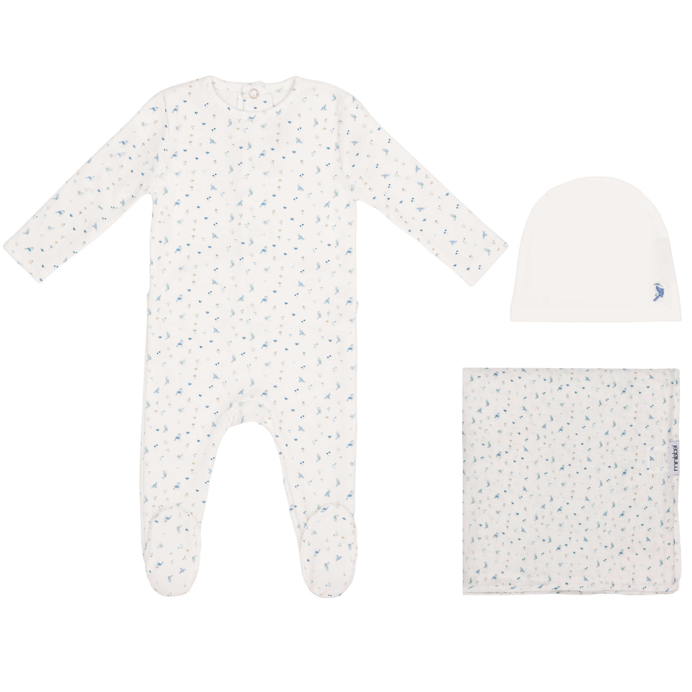 Mini Label Bird Over Print 3pc Set