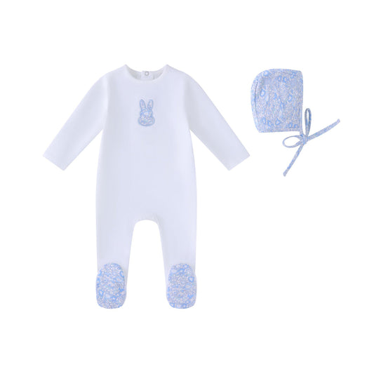 Mini Label Liberty Bunny Footie & Hat (Boy)