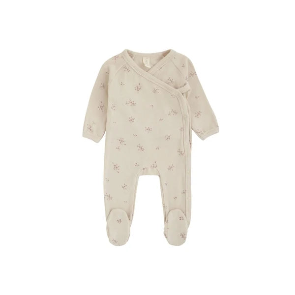 Daisy Warm Winter Floral Kimono Footie (g)