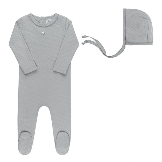 Ely's & Co Pointelle Star Footie & Bonnet