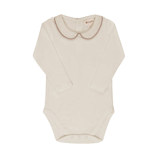 Looms Cable Pointelle Flat Collared Bodysuit