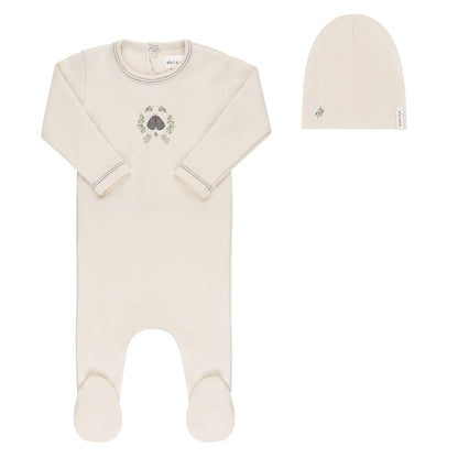 Ely's & Co Garden Floral Center Footie & Beanie