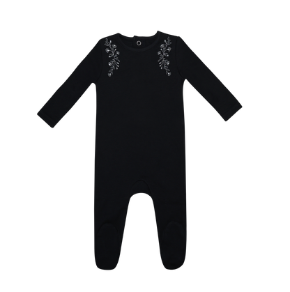 Mini Label Floral Wreath Footie Boy