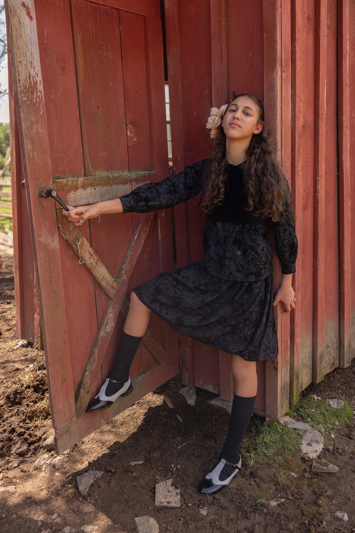 Rompp Black Velvet Skirt