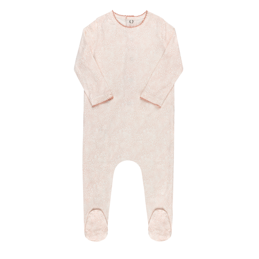 Tricot Faded Floral Footie (girl)