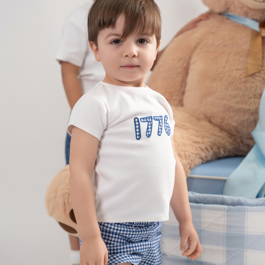 Teela Gingham Baby Boy Set