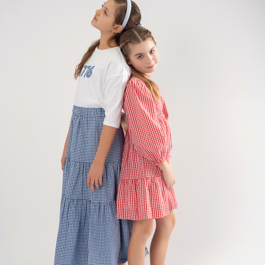 Teela Gingham Maxi Skirt