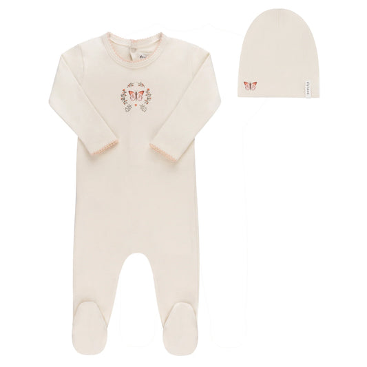 Ely's & Co Garden Floral Center Footie & Beanie