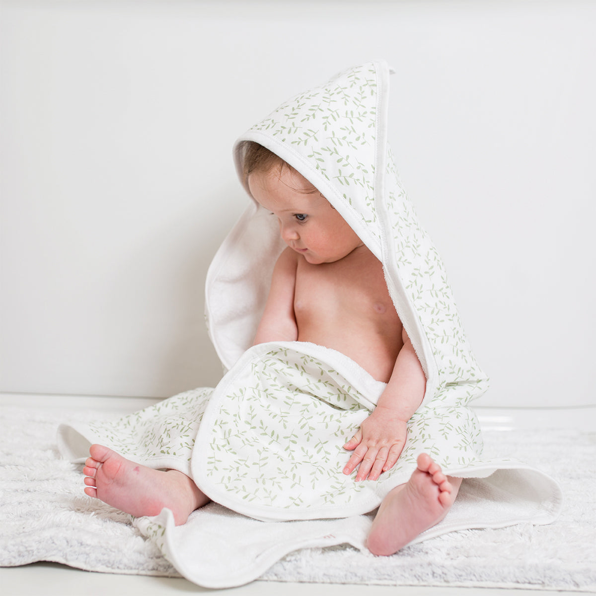Lulujo Hooded Towel - Greenery