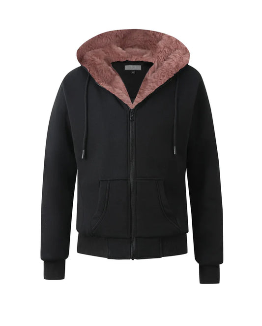 T.O. Girl's Hoodie - Removable Fur - X Style w/ Thumb Hole
