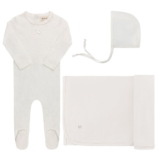 Ely's & Co Pointelle Heart 3pc Set (girl)