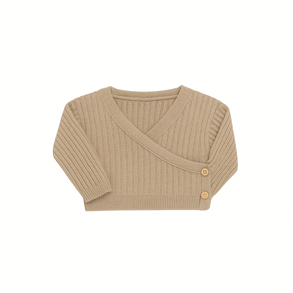 Tricot Ribbed Knit Kimono Cardigan