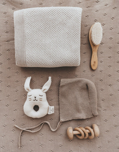 Domani Home Stipple Light Beige Baby Blanket