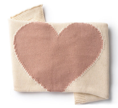 Domani Home Blush Heart Baby Blanket