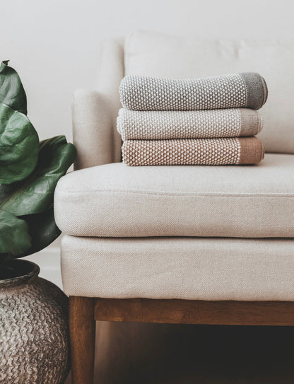 Domani Home Stipple Pale Pink Baby Blanket