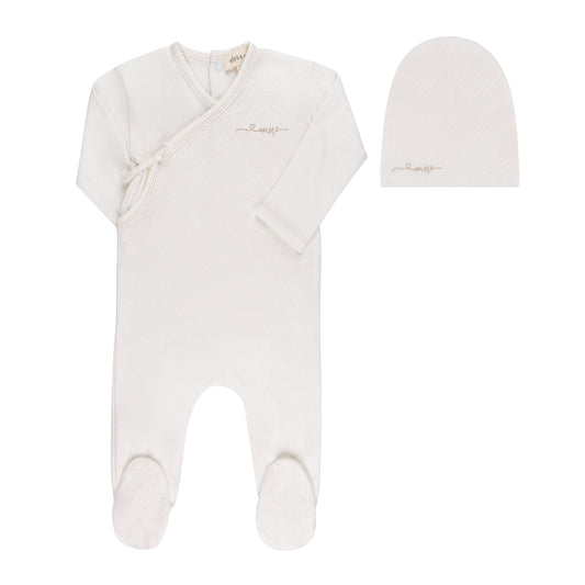 Ely's & Co Amore Pointelle Footie & Beanie (girl)