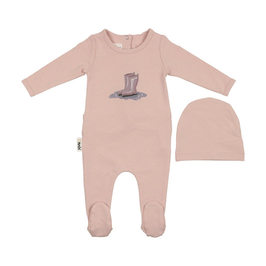 Maniere Rain Boot Print 3pc Set (girl)