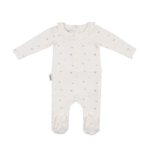 Maniere Floral Ruffle Footie