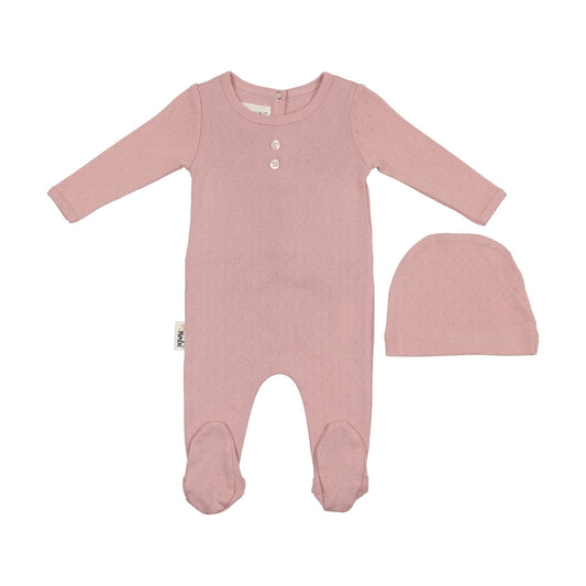 Maniere Simple Pointelle Footie (girl)