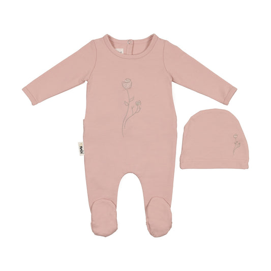 Maniere Embroidered Rose 3pc Set