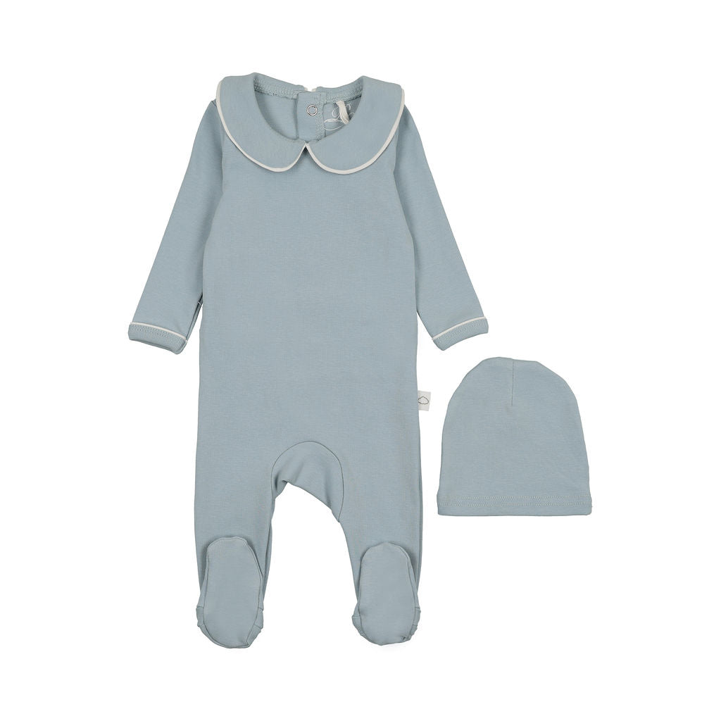 Pouf Collar Footie & Hat