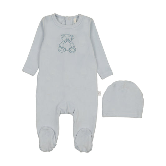 Pouf Velour Bear Footie