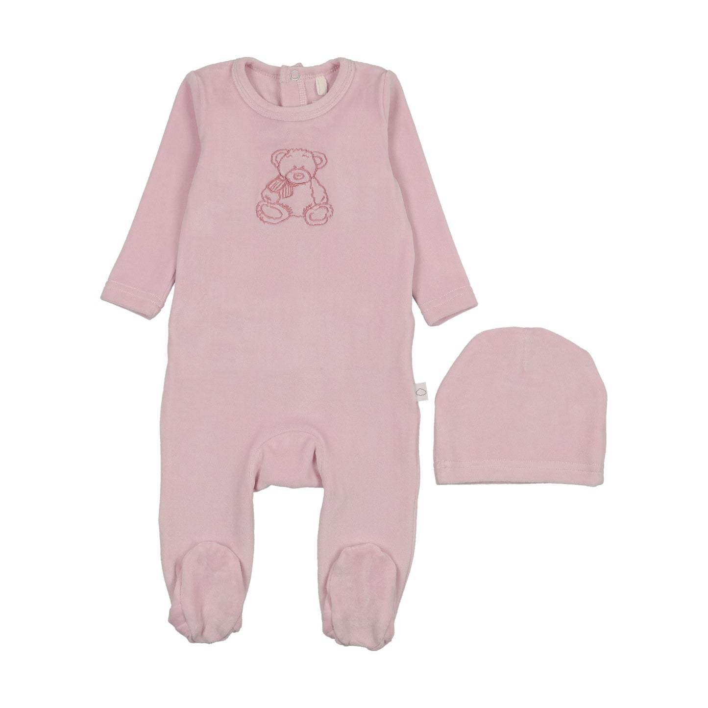 Pouf Velour Bear Footie