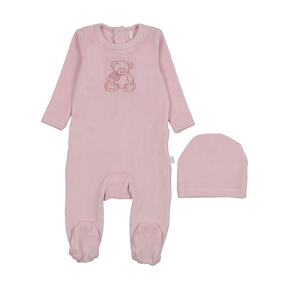 Pouf Velour Bear Footie