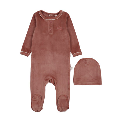 Pouf Velour Grandpa Footie (aw26)