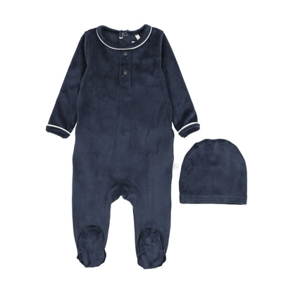 Pouf Velour Grandpa Footie (aw26)