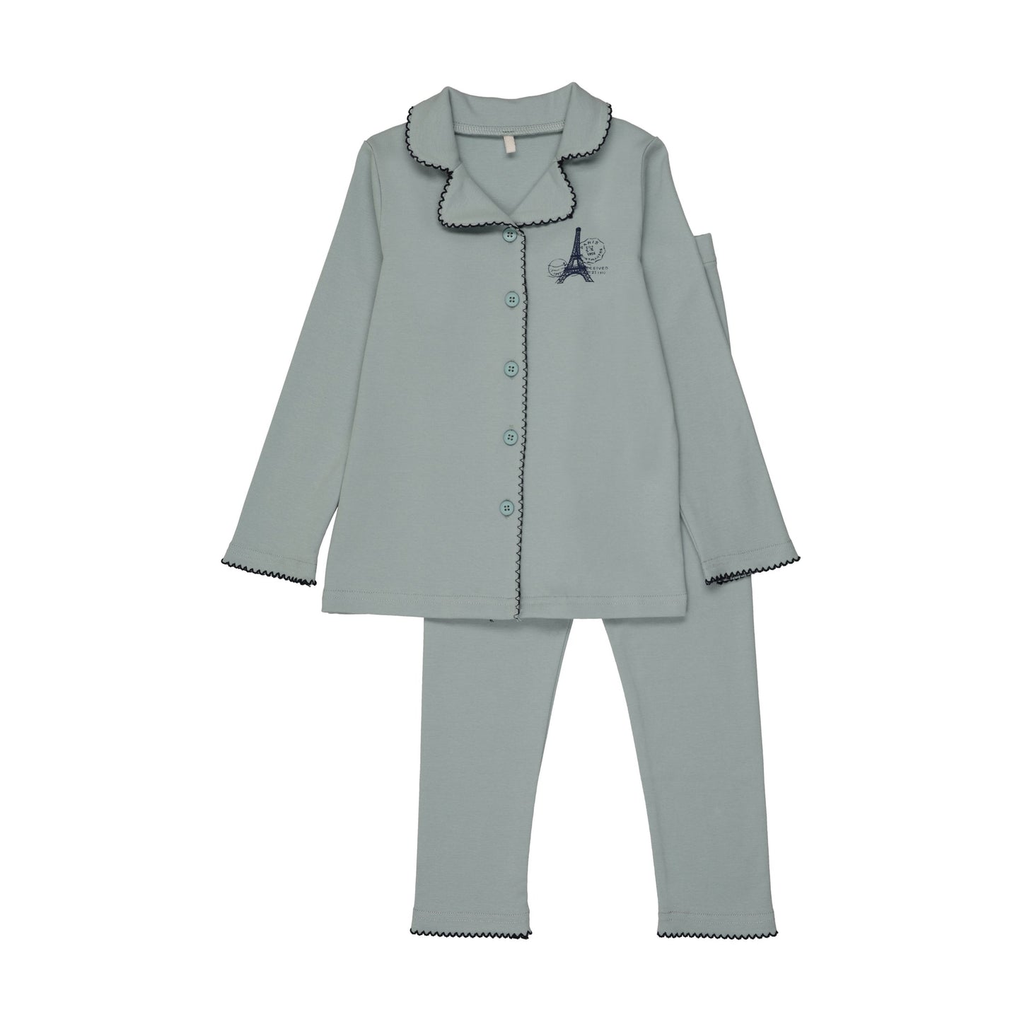 Pouf French Grandpa PJ's (12-18m, Blue)
