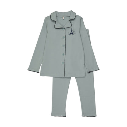 Pouf French Grandpa PJ's (12-18m, Blue)