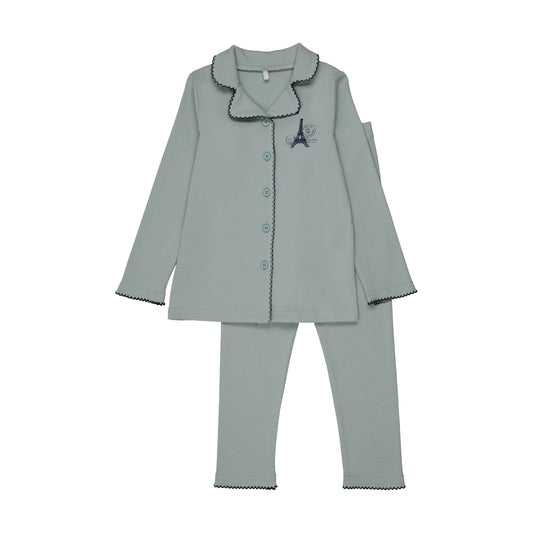 Pouf French Grandpa PJ's (12-18m, Blue)