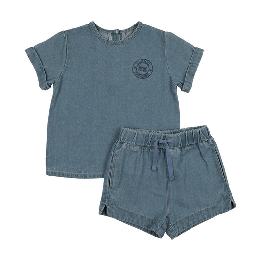 Pouf Denim Boy Set