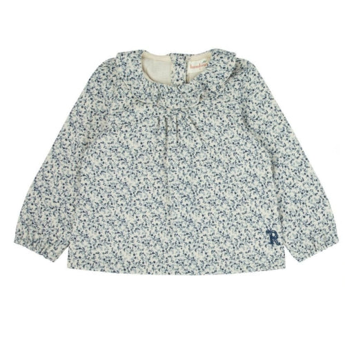 Rompp Printed Corduroy Ruffle Top