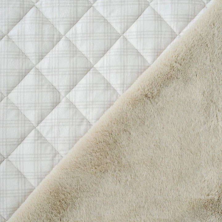 Saranoni Fur Lined Sleeping Bag (Neutral Plaid)