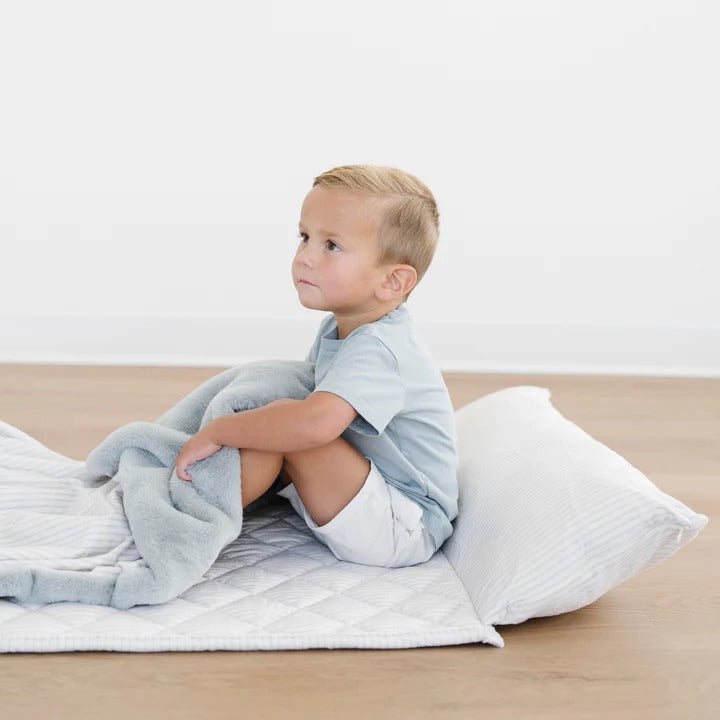 Saranoni Fur Lined Sleeping Bag (Blue Stripes)