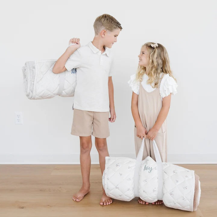 Saranoni Fur Lined Sleeping Bag (Neutral Plaid)