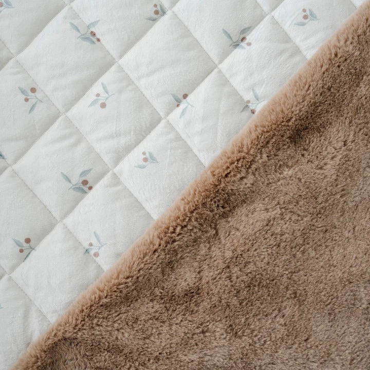 Saranoni Fur Lined Sleeping Bag (Blush Bloom)