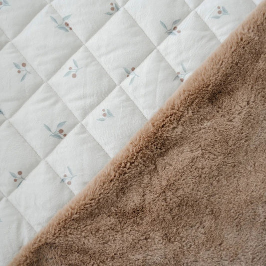 Saranoni Fur Lined Sleeping Bag (Blush Bloom)